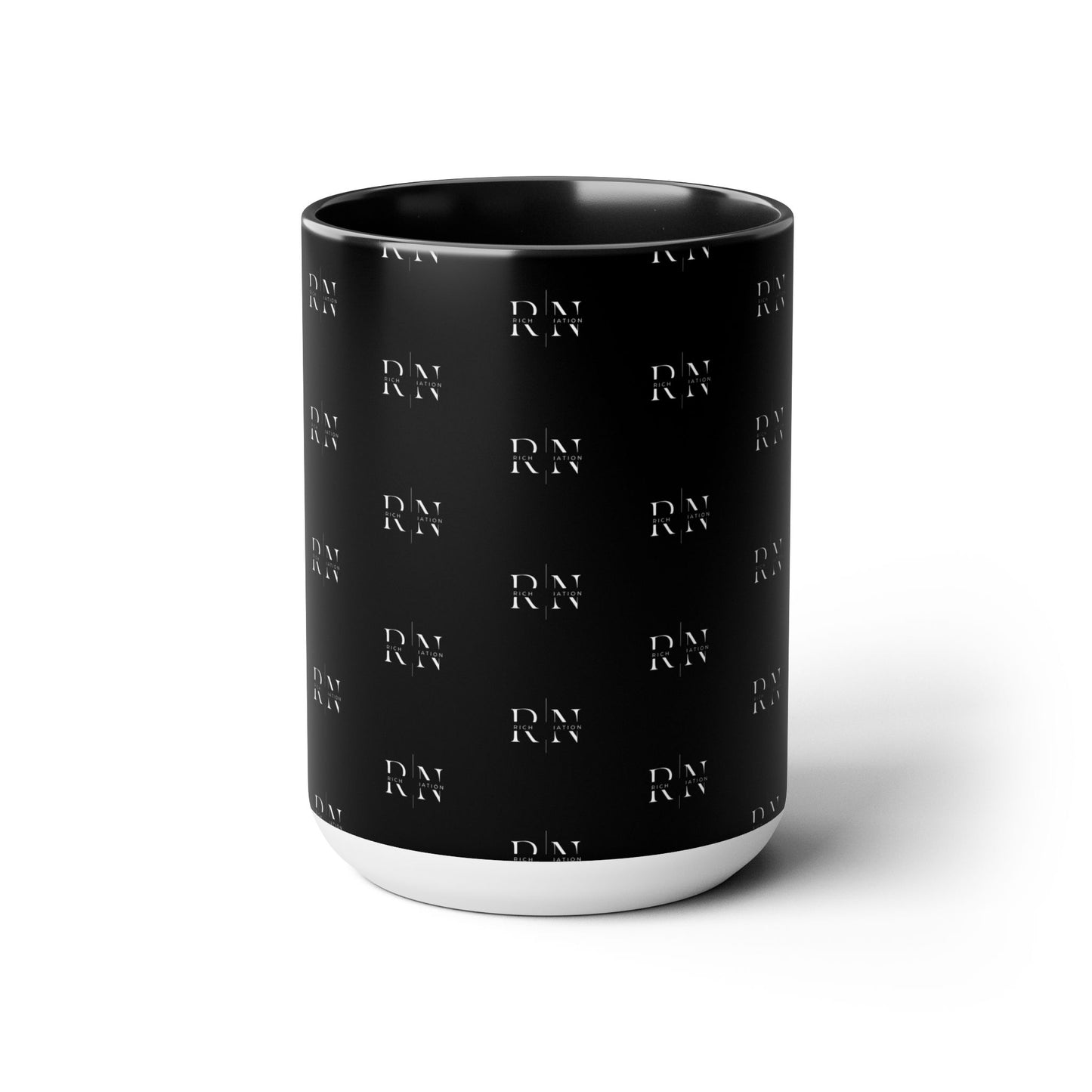 Rich Nation Two-Tone Coffee Mugs, 15oz