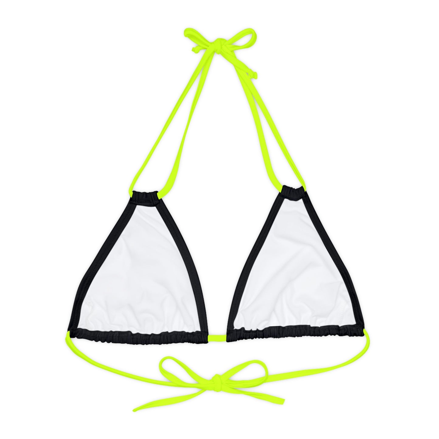 Rich Nation Strappy Triangle Bikini Top (AOP)