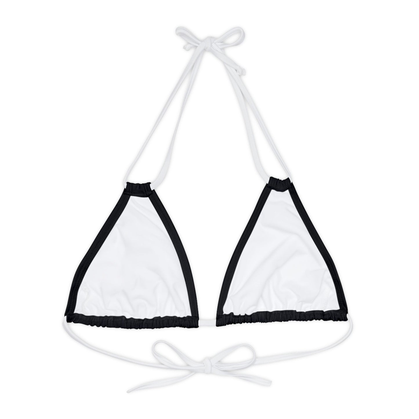 Rich Nation Strappy Triangle Bikini Top (AOP)