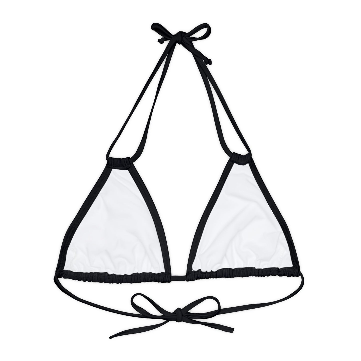 Rich Nation Strappy Triangle Bikini Top (AOP)