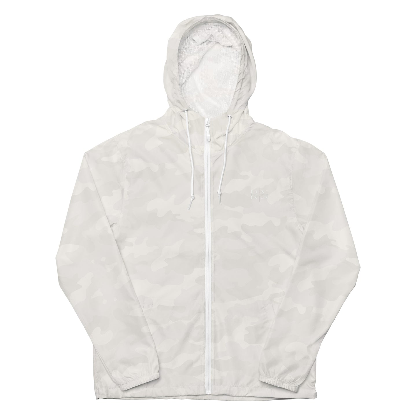 Rich Nation white logo lightweight zip up windbreaker